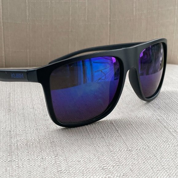 Kush Men Sunglasses Blue Mirror Lenses Eyewear Shades 100% UV Protection - Picture 1 of 11